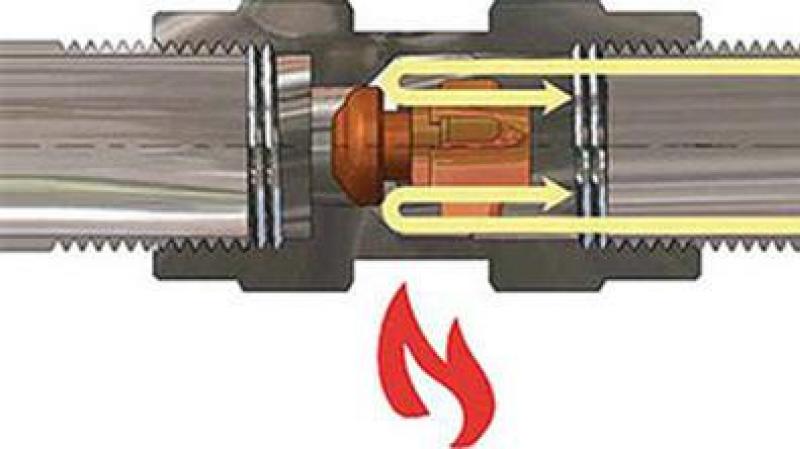 Клапан термозапорный: назначение, установка Клапан термозапорный газовый